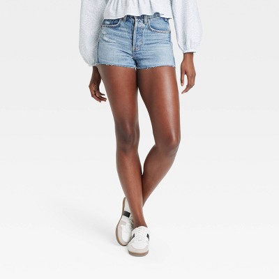 Women's High-Rise Cut-Off Mini Jean Shorts - Universal Thread™ Light Wash 10