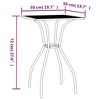 vidaXL Patio Table Outdoor Bistro Table with Metal Frame Anthracite Steel Mesh - 4 of 4