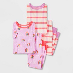 Toddler Girls' 4pc Ribbed Pajama Set - Cat & Jack™ - 1 of 4