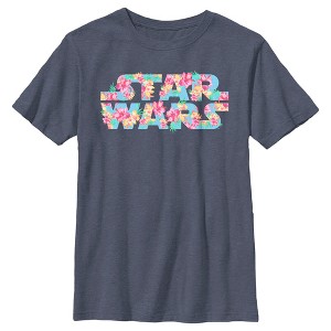Boy's Star Wars Floral Hibiscus Logo T-Shirt - 1 of 3