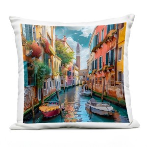 Stupell Industries Venetian Summer Canal Outdoor Decorative Throw Pillow, 18 x 18 - 1 of 3