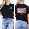 Simply Sage Market Women's Merry Mama Checkered Front and Back Short Sleeve Graphic Tee - 2 of 4
