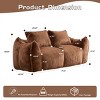 Faux Fur Giant Bean Bag Couch with Memory Foam Filling, Fluffy Loveseat Lounge Chair for Living Room or Reading Nook-Baofuwish - 4 of 4