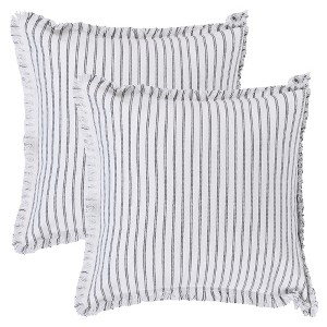 REGALWOVEN Striped Boho Throw Pillow Cover with Tassels Fringe for Home Decoration 2 Pcs - 1 of 4
