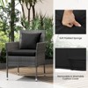 Costway 3 PCS Patio Furniture Set with Cushioned Patio Chairs & Tempered Glass Coffee Table Grey/Navy/White/Black - 4 of 4