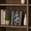Picture Frame for Tabletop - Striped Design Perfect - Travel Photo and Entryway Photo Display - Modern Living Room or Bedroom Decor - 9" Black & Ivory - 2 of 4