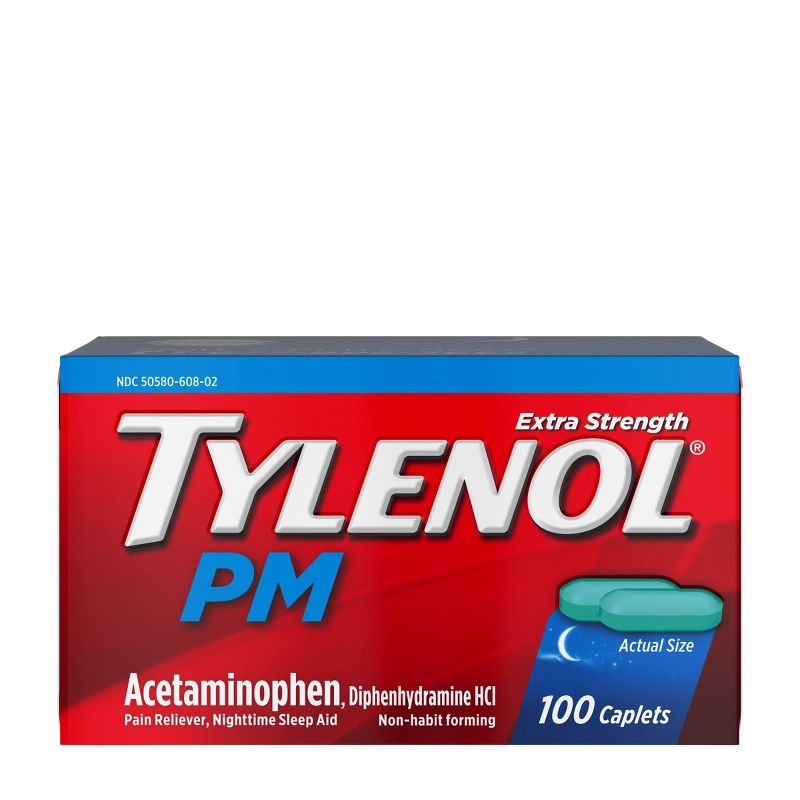 Tylenol PM Extra Strength Pain Reliever & Sleep Aid Caplets - Acetaminophen, 3 of 12