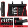 14-Piece Flex-Head Ratchet Wrench Set, Metric Wrench Set, Gear Wrench Ratcheting Wrench Set, 8-16mm & 5/16"-11/16", with Pouch, Perfect for Mechanics - 3 of 4