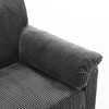 33" Corduroy Oversized Swivel Lounge Chair with Plush Cushions - 4 of 4