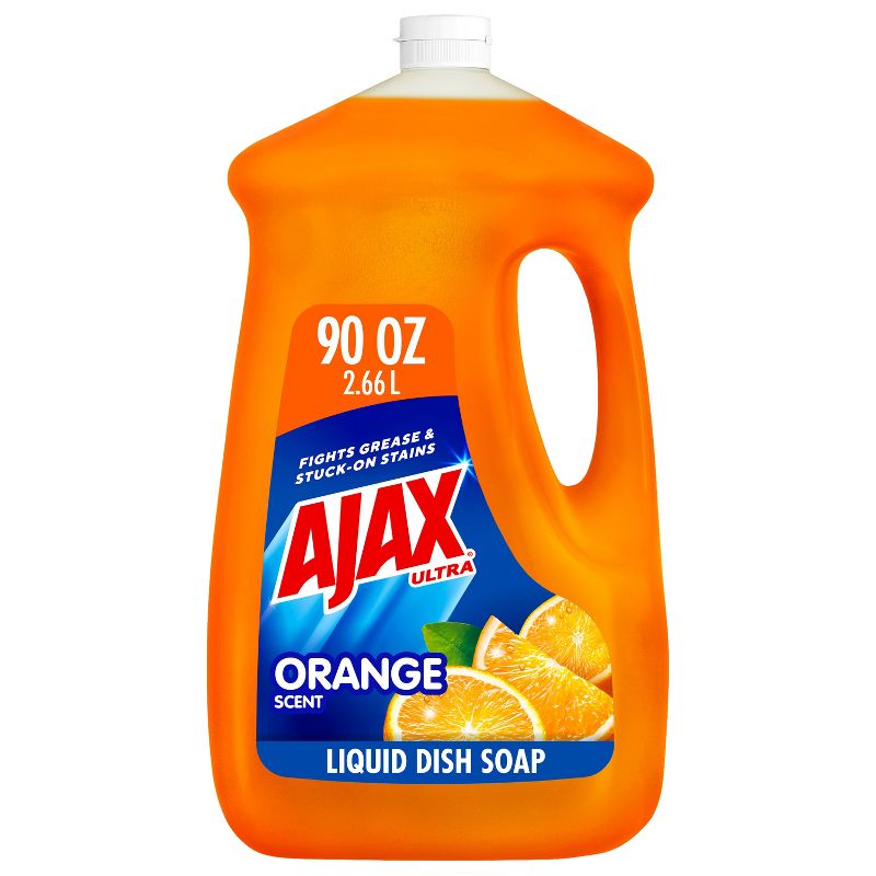 Ajax Orange Ultra Triple Action Dishwashing Liquid Dish Soap, 1 of 13