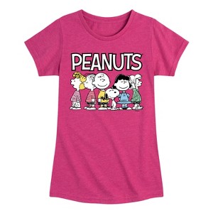 Girls' - Peanuts - Peanuts Crew Fitted Short Sleeve Graphic T-Shirt - 1 of 4