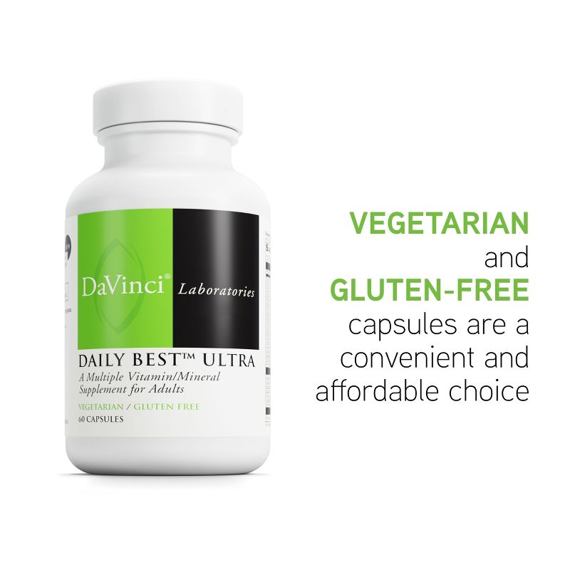 DaVinci Labs Daily Best Ultra - Dietary Supplement to Support Cardiovascular Health, Fat Metabolism and Bone Health* - 60 Vegetarian Caps, 5 of 7