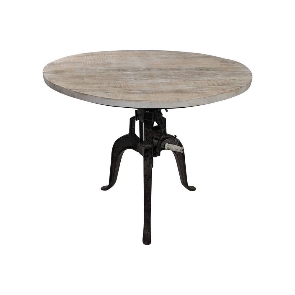 Photos - Dining Table Bentley Adjustable Crank  Natural Driftwood/Aged Iron - Caroli