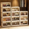 FONTOI 5 Tiers Folding Storage Cabinet with Wheels, Collapsible Storage Bins, Closet Organizers, Storage Containers, Cream White, 11.81"*50"*19.69" - 2 of 4
