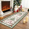 Washable Christmas Area Rugs, Christmas Tree Print Winter Home Decor Rug, Xmas Soft Non Slip Throw Carpet - 2 of 4