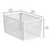 Perforated Metal Storage Bin with Handles - Set of 2 - Matte White - 3 of 4