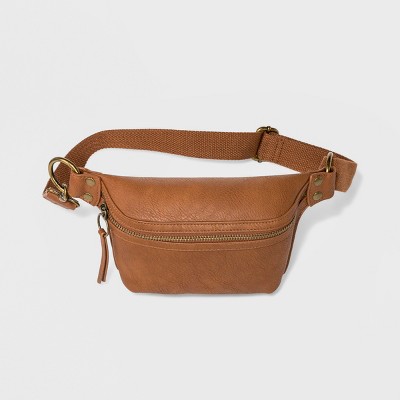 beige fanny pack