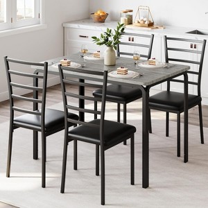 Dining Table for 4, Small Table and Chairs Set of 4, Dinette Set for 4, Square Dinner Table Set, Kitchen & Dining Room Sets for Small Space - 1 of 4