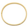 Black Bow Jewelry 5mm 14k Yellow Gold Diamond Cut Concave Hinged Bangle Bracelet, 7 Inch - 2 of 4