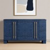 60" Buffet Sideboard Cabinet with Adjustable Shelves,Wood Buffet Table Cabinet with Gold Handles and Solid Wood Leg - Leovsnove - 2 of 4