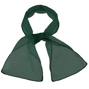 Allegra K Women's Transparent Skinny Solid Color Lightweight Organza Scarf Neckerchief - 1 of 4
