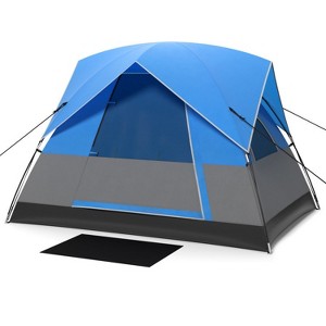 DOMETOUR 3 Person Outdoor Camping Tent with Removable Floor Mat for Camping Hiking Traveling - 1 of 4