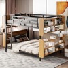 TiramisuBest Full Over Full Size Metal Bunk Bed with Ladder and Full-Length Guardrail, Storage Space, No Box Spring Needed - 2 of 4
