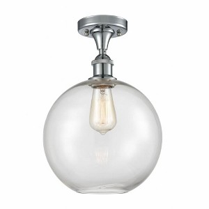 Athens - 1 Light Semi-Flush Mount In Industrial Style-15 Inches Tall and 10 Inches Wide - 1 of 1