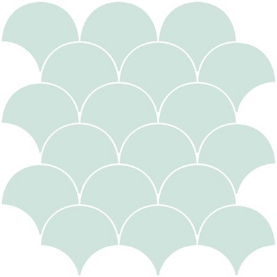 Inhome Shell Peel & Stick Backsplash Tile Paper Seafoam Green : Target