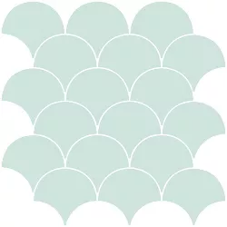 Brewster Shell Peel & Stick Backsplash Tile Paper Seafoam Green