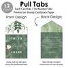 Big Dot of Happiness Boho Botanical Bride - Greenery Bridal Shower and Wedding Party Game Pickle Cards - Truth, Dare, Share Pull Tabs - Set of 12 - 3 of 4