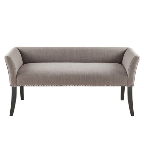 Madison Park Madera Accent Bench Gray: Upholstered Rectangle With ...