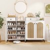 Costway 6-Tier Shoe Cabinet with Drawer 6 Removable Shelves Ventilation Openings Metal Legs - 4 of 4