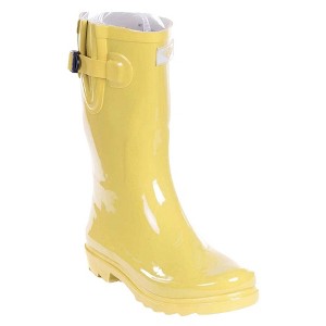 Forever Young Women's Mid-Calf Solid Color Rubber Rain Boots - 1 of 4