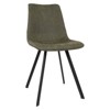 LeisureMod Ravenna 7-Piece Dining Set, 1 X-Shape Base Table 6 Dining Chairs - 3 of 4