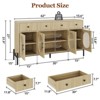 62'' Buffet Cabinet with Storage,Large Sideboard Cabinet,Coffee Bar Cabinets with 3 Drawers and 4 Fluted Glass Doors - 2 of 4