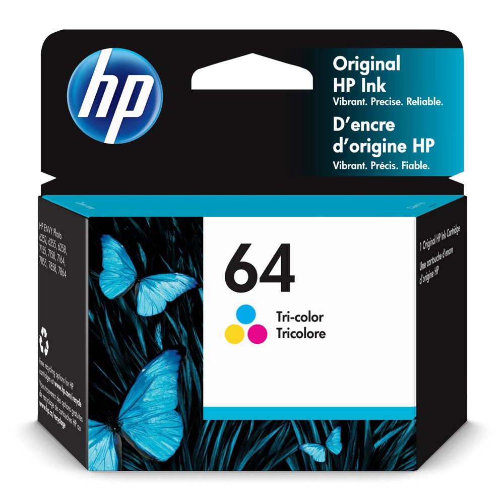 Photos - Ink & Toner Cartridge HP 64 Single Ink Cartridge - Tri-color  (N9J89AN140)