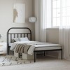 vidaXL Robust Powder-Coated Steel Construction Single Bed Frame with Headboard, Metal Slats and Legs - 2 of 4