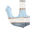 Olivia & May 22"x15" Wood Anchor Distressed Wall Decor with Brown and Cream Accents Blue: Vertical Nautical Art, Dry Clean Care - 4 of 4