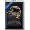 Trends International MLB Milwaukee Brewers - Neon Helmet 23 Framed Wall Poster Prints - 3 of 4