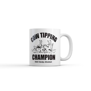 Crazy Dog Cow Tipping Champion Mug Funny Sarcastic Farm Graphic Novelty Coffee Cup-11oz - 1 of 4