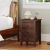 Costway 1PC/2PCS Nightstand End Beside Sofa Table w/ 3 Drawers Bedroom Furniture Black/White - 4 of 4