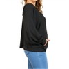 Women's Kangaroo Pocket Waffle Knit Top - umgee - 3 of 4