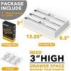 Plastic Wrap and Aluminum Foil Organizer with Cutter and Labels,for 12" Roll (White)-SpaceAid® - 3 of 4
