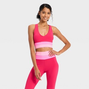 Women's Colorblocked Longline Sports Bra - JoyLab™ - 1 of 3