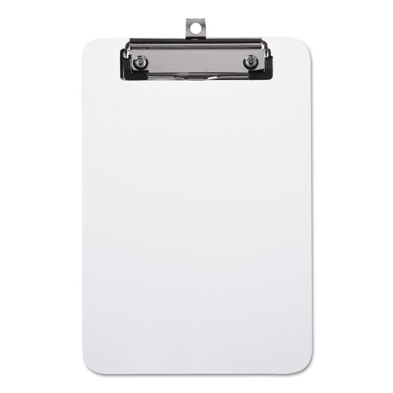 UNIVERSAL Plastic Clipboard with Low Profile Clip 1/2" Capacity Holds 5 x 8 Clear 40312, 1 of 7
