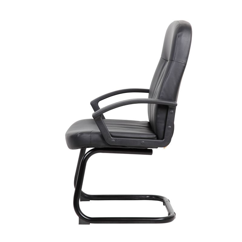 Executive Leather Budget Guest Chair Black - Boss Office Products, 3 of 8