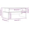 vidaXL Coffee Table Black Engineered wood 35.4 x 21.7 x 16.7 in - 4 of 4