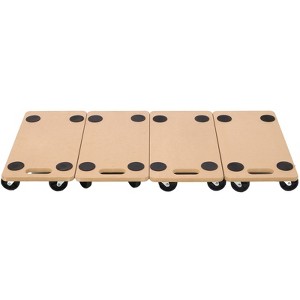DSVIMOY 4PCS Furniture Moving Dolly, Heavy Duty Wood Rolling Mover with Wheels for Piano Couch Fridge Heavy Items, Natural, 22.8"*11.2"*4.3" - 1 of 4