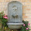 Sunnydaze 27"H Electric Polystone Seaside Outdoor Wall-Mount Water Fountain, Limestone Finish - image 2 of 4
